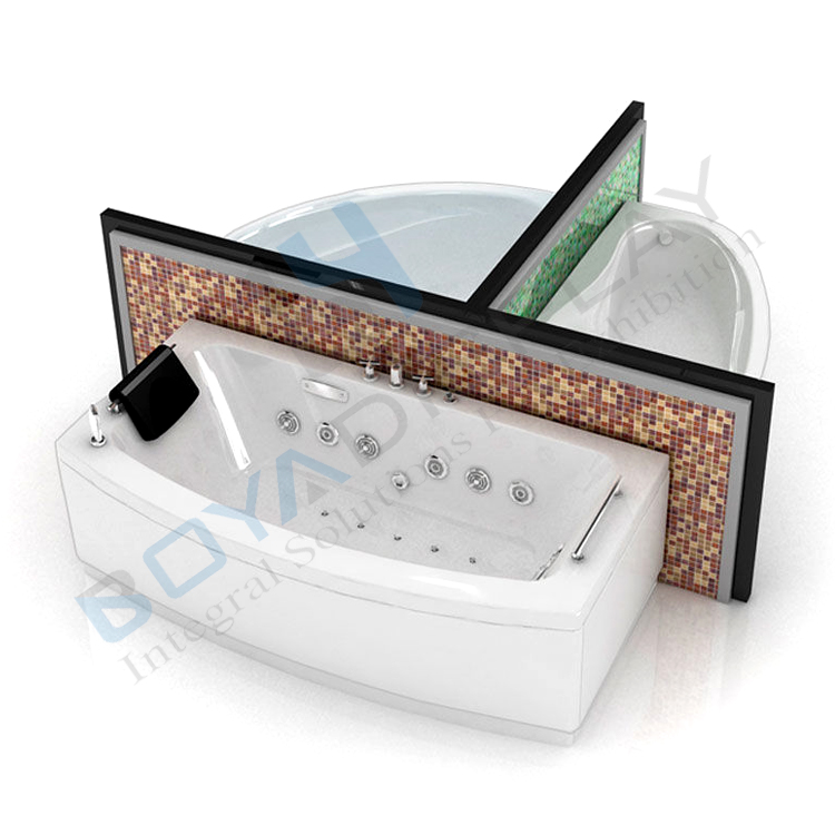bathroom display stand toiletries washbasin type