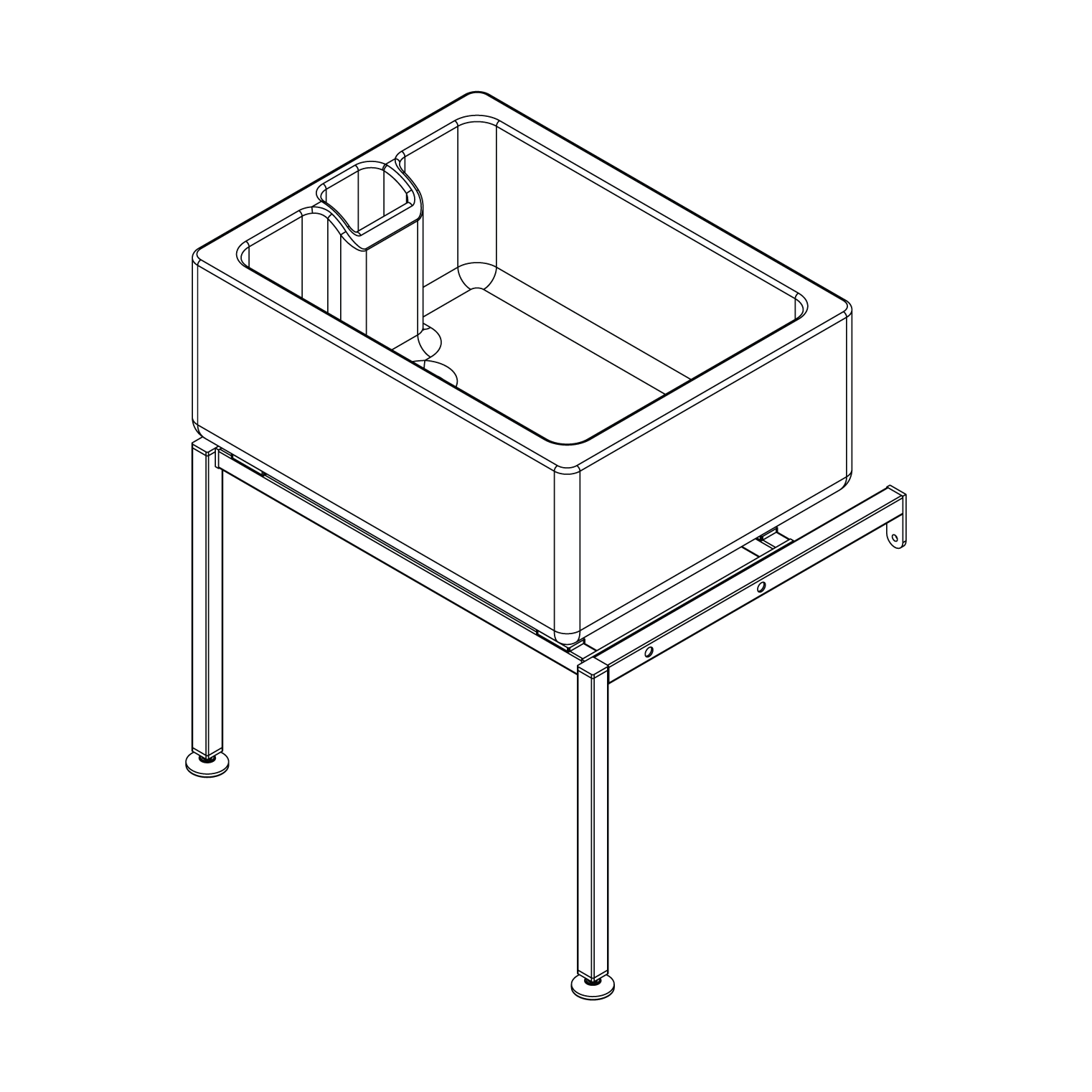 Wall Fixed Adjustable Belfast Sink Support Stand