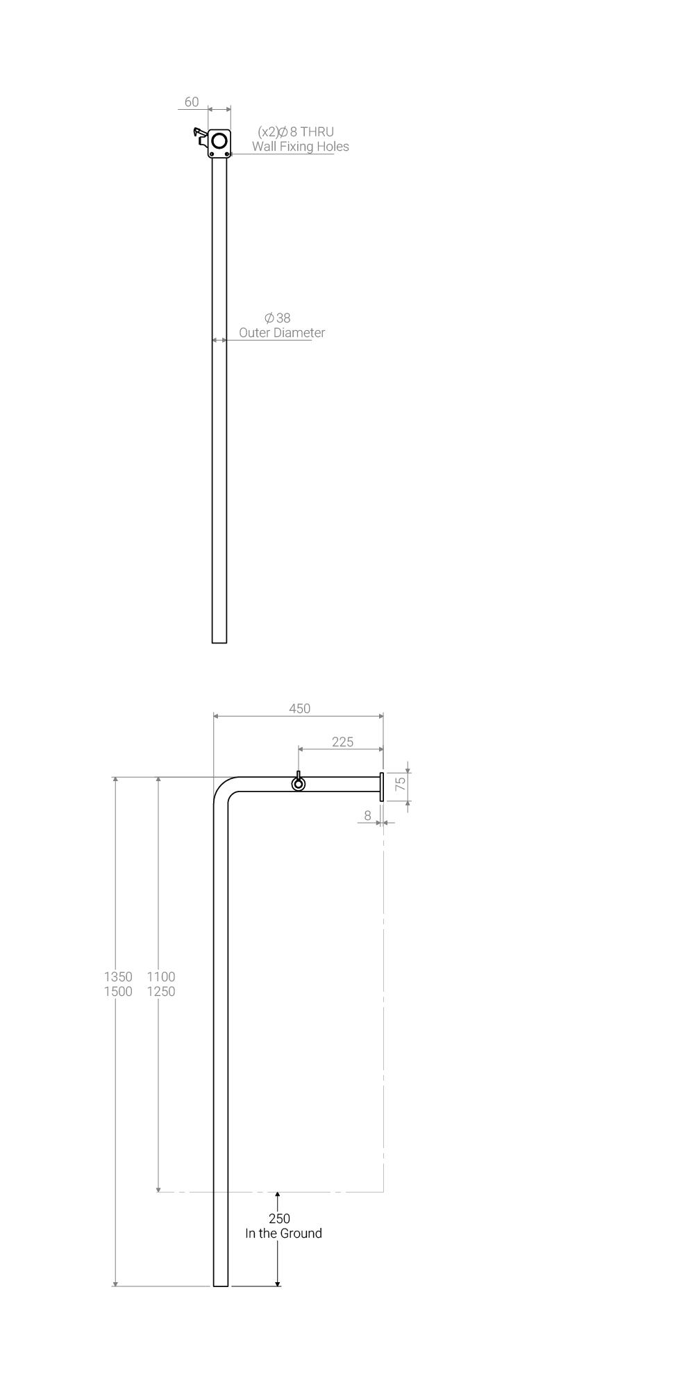 L shaped door guard with retainer catch