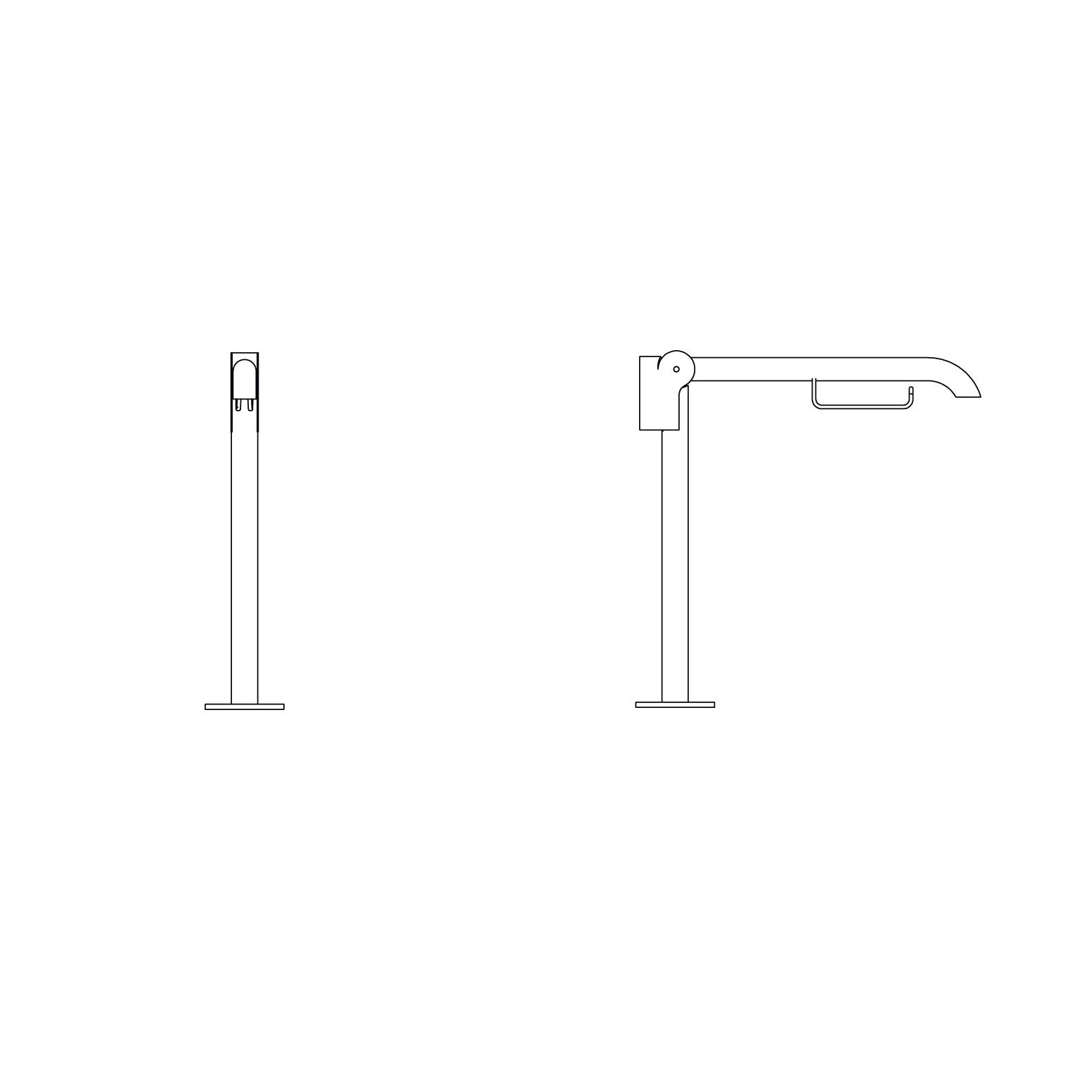 Freestanding hinged grab rail