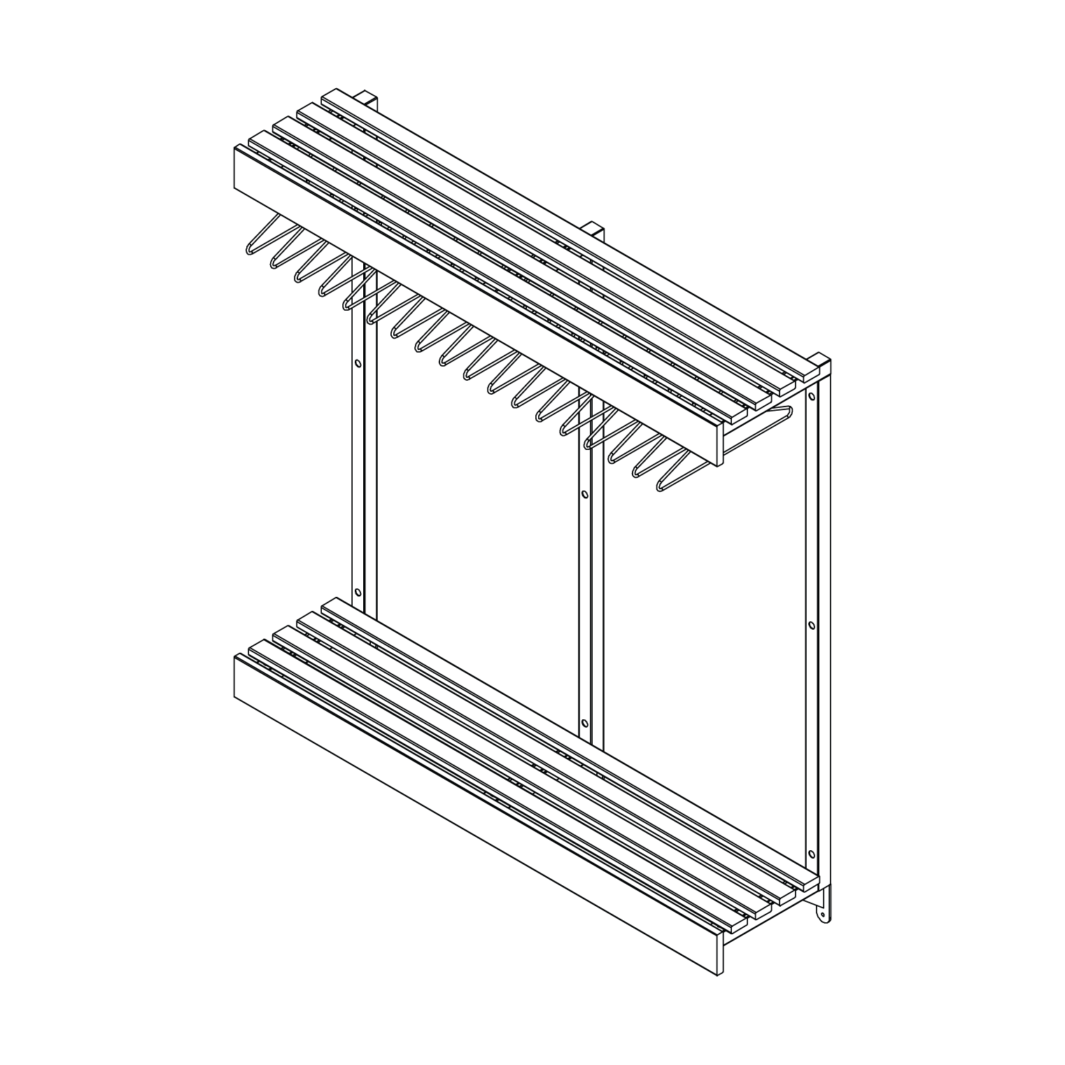 Cantilever Coat Hanger Unit