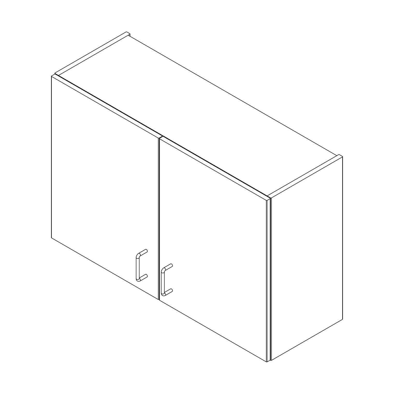 Wall Cupboard Unit, 1000mm wide