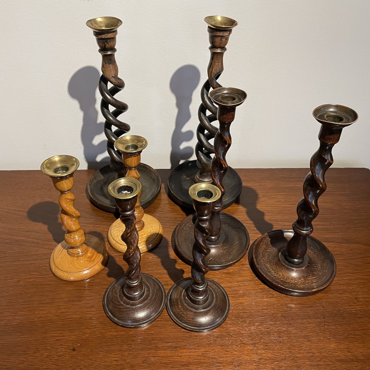 English Barley Twist Candlesticks Boyd's Antiques