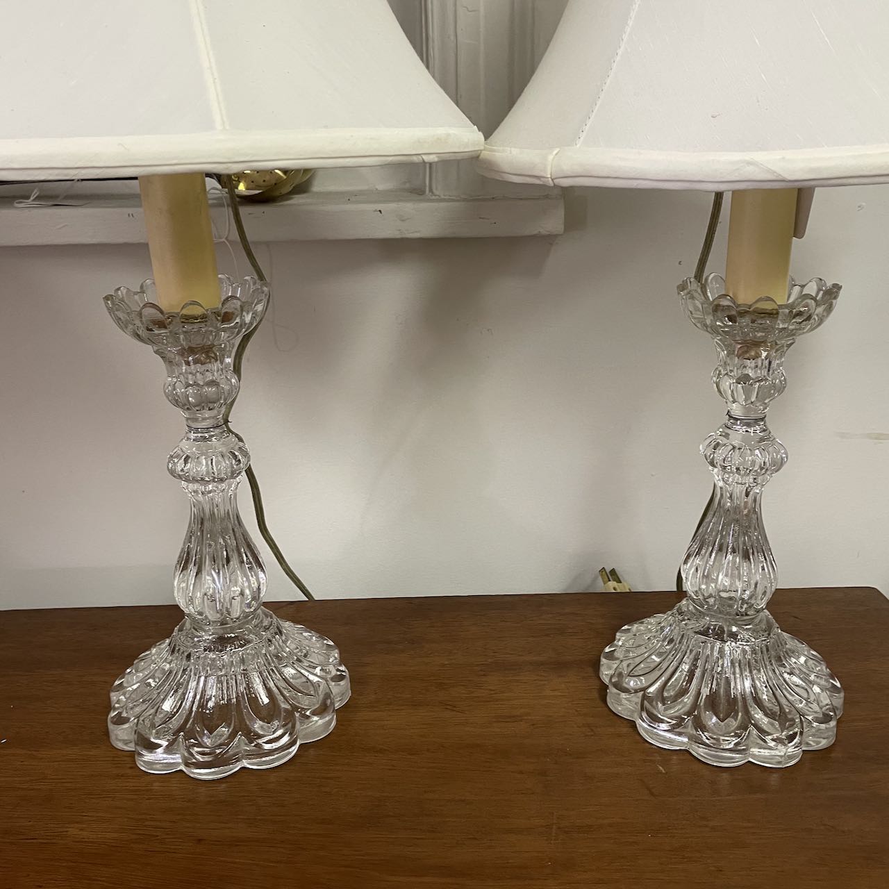 Glass Candlestick Lamps Boyd's Antiques