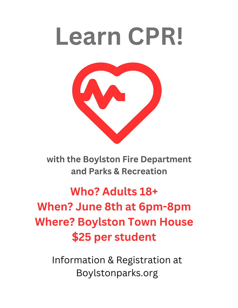 Boylston Parks and Recreation CPR for Adults