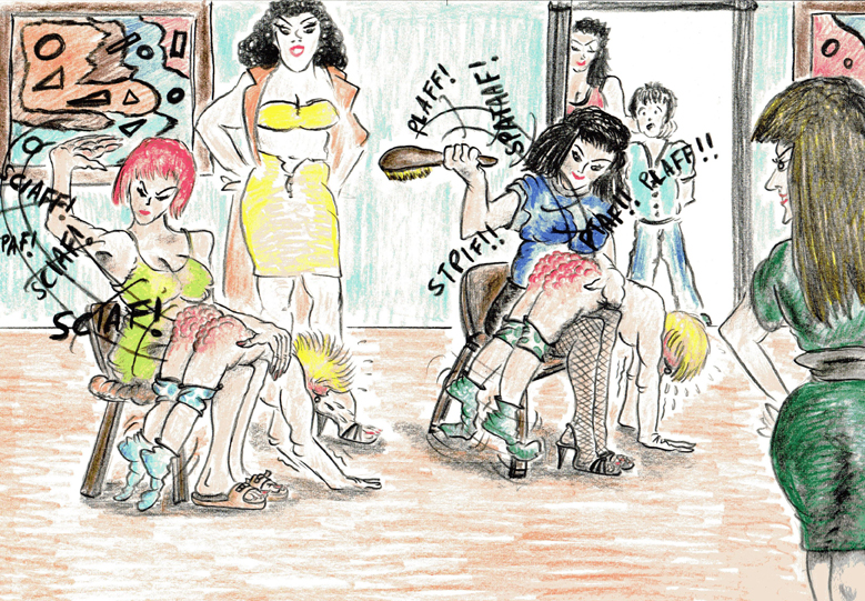 Kury's Male Spanking Art 1 Boyz Being Boyz