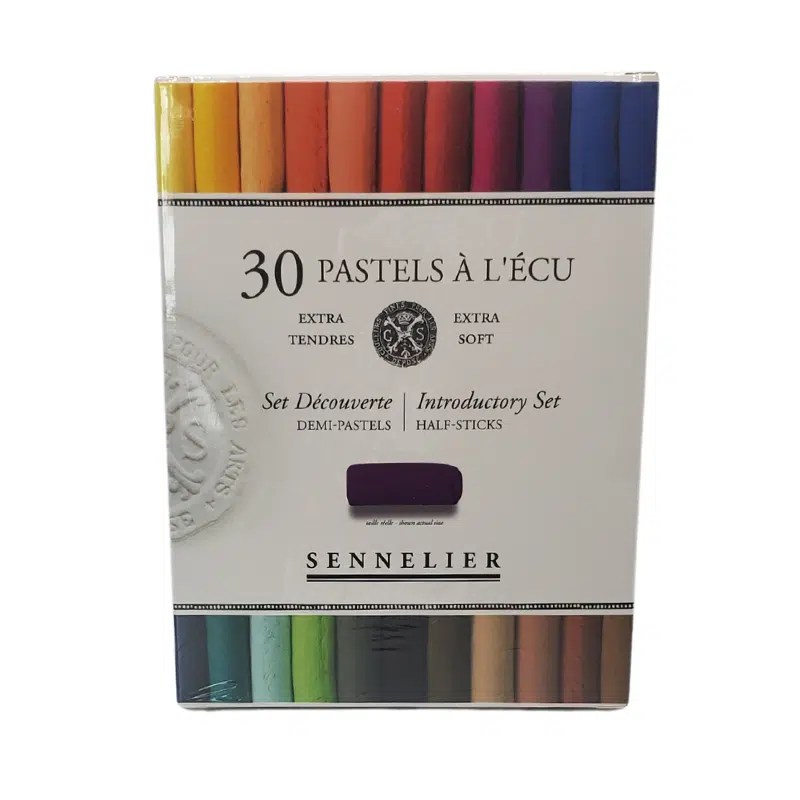 Boite pastels à l'écu Sennelier Set découverte 30 demipastels à l