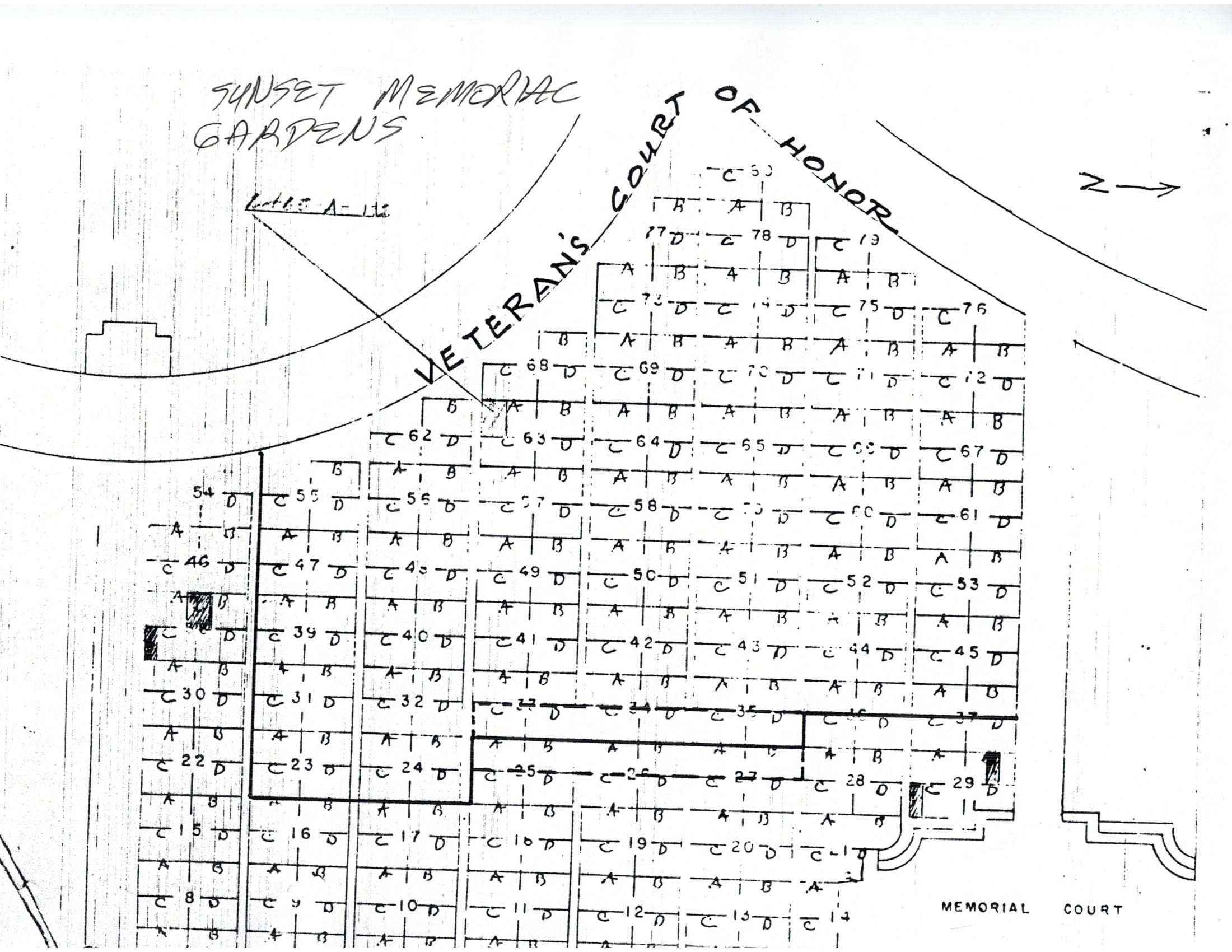 Cemetery Maps Sunset Memorial Gardens