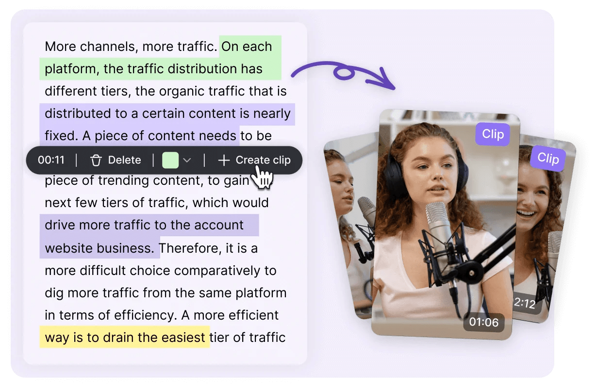 AI video generator Generate and edit social clips with one click