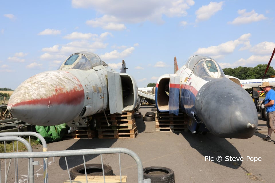 23/07/2021 XT597 & XT905 arrive at Cotswold Airport. British Phantom