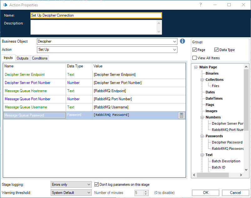 Using the Decipher VBO