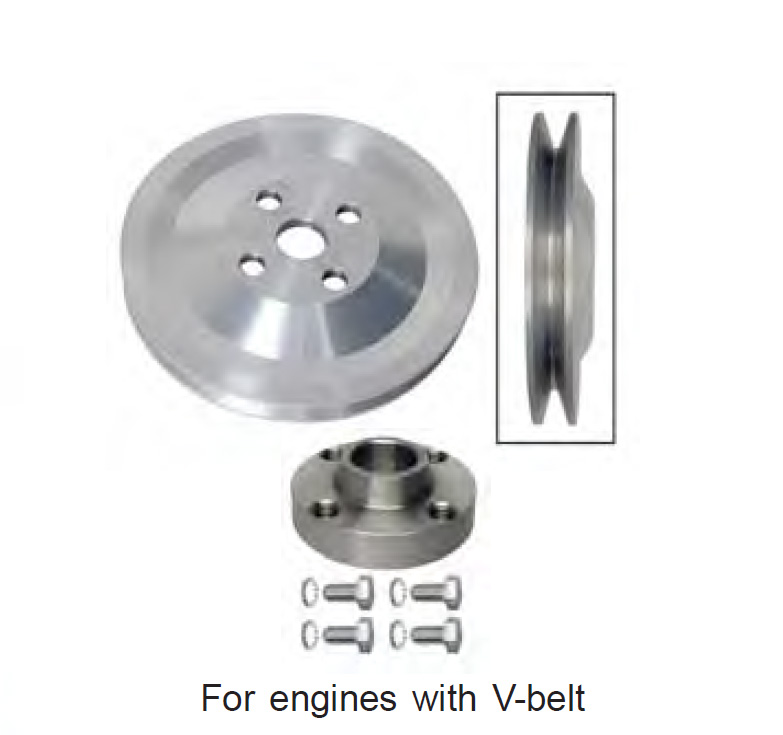 Pulley Kit for Mercruiser VBelt Driven Raw Water Pumps [GLM22217