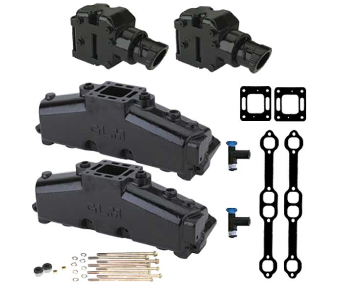 Exhaust Manifold Kit for Mercruiser GM 5.0L 305 5.7L 350 4 Inch 1987