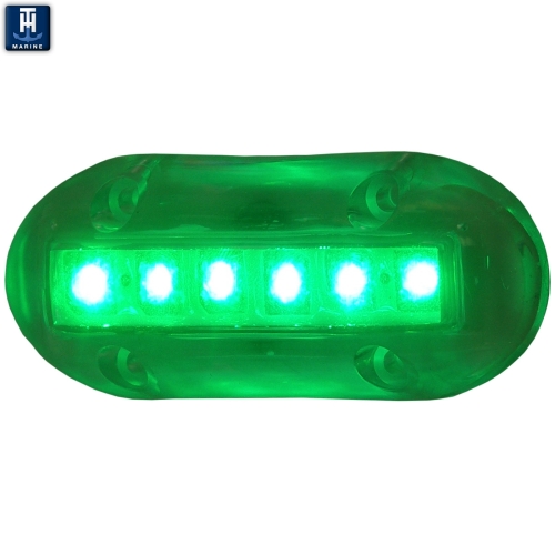 LED Marine Underwater Light Surface Mount 600 Lumens Green [THLED51868