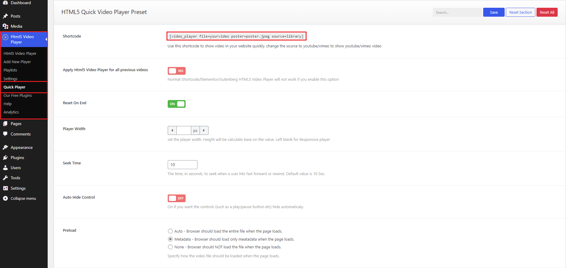 Quick Player bPlugins