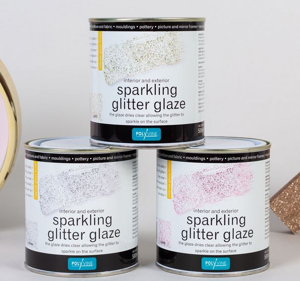 Polyvine Sparkling Glitter Glaze 500ml Paint Accessories, Paint