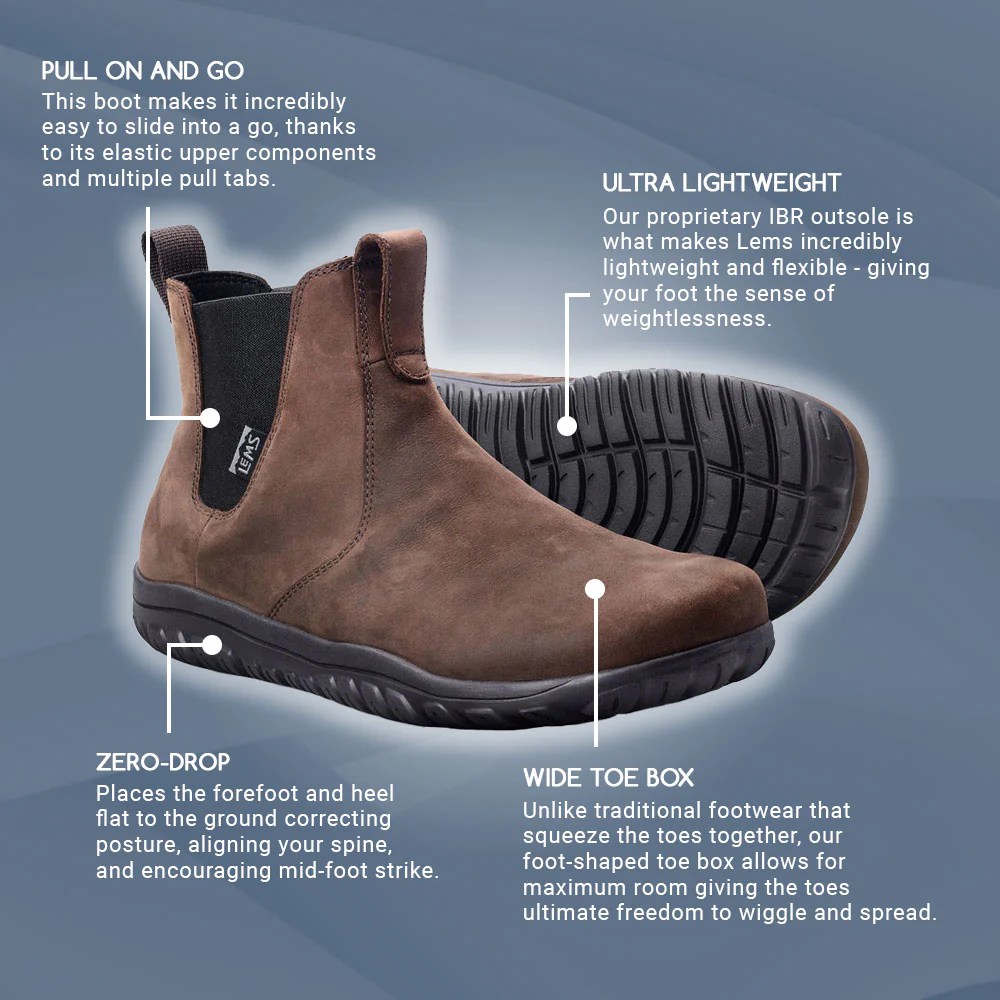 Lems Chelsea Boot Waterproof Espresso (Unisex) Bprimal Footwear