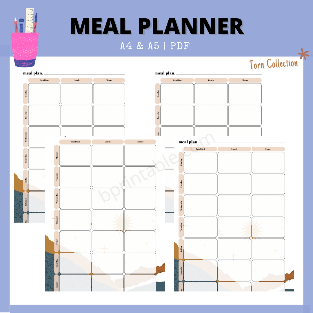 Meal Planner Template - Printable & Easy to Use