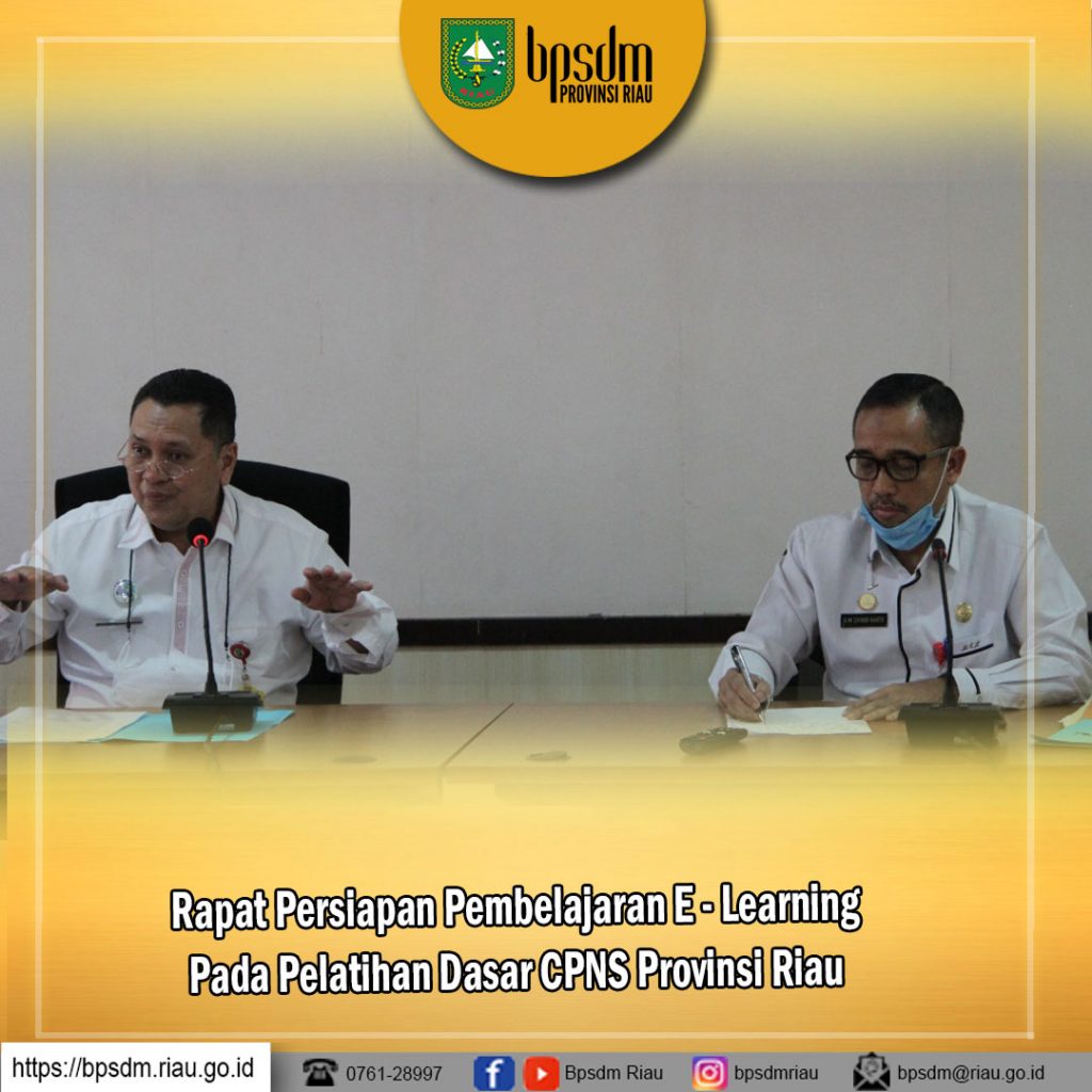 Rapat Persiapan Pembelajaran E Learning Pada Pelatihan Dasar CPNS