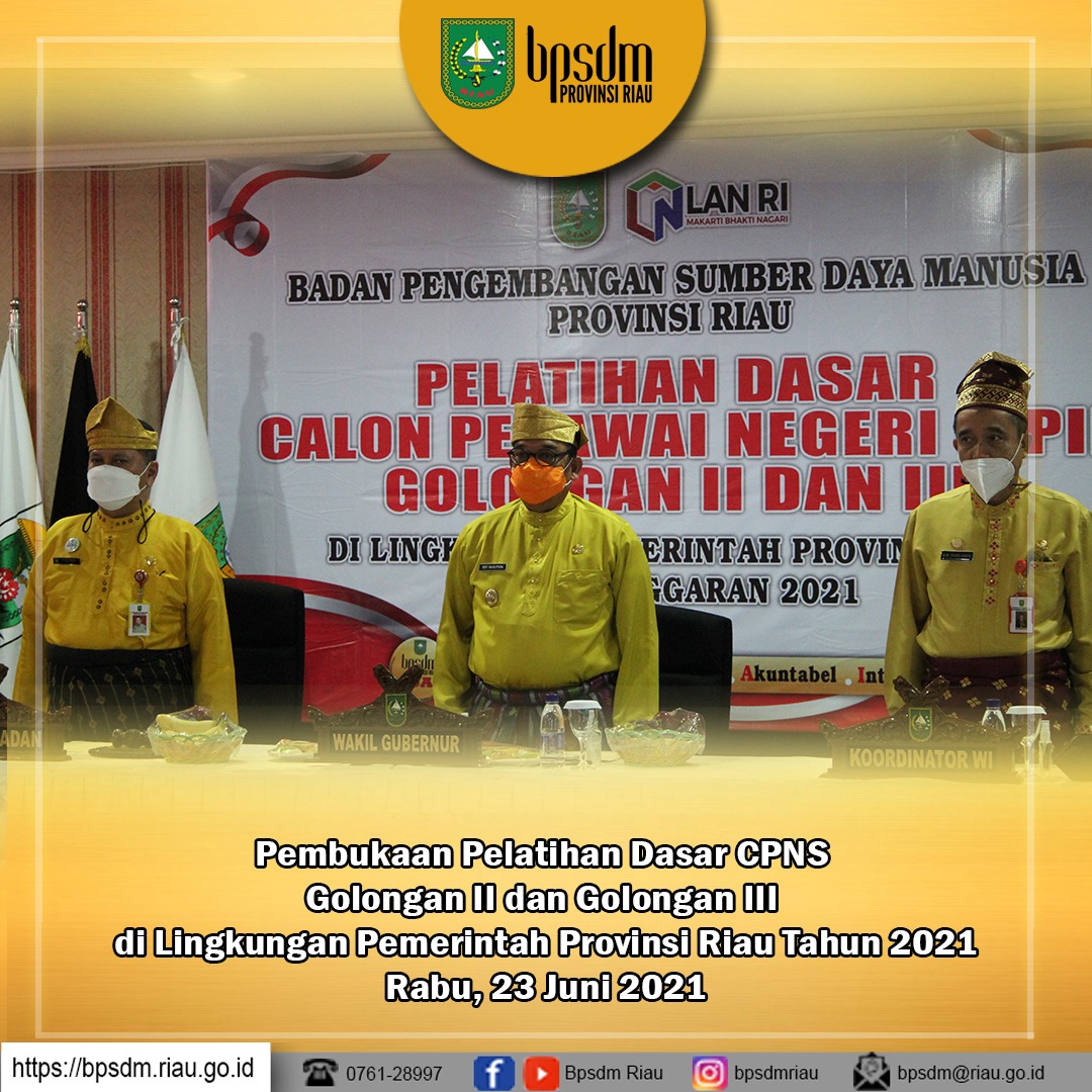 Pembukaan Pelatihan Dasar CPNS Golongan II dan Golongan III di
