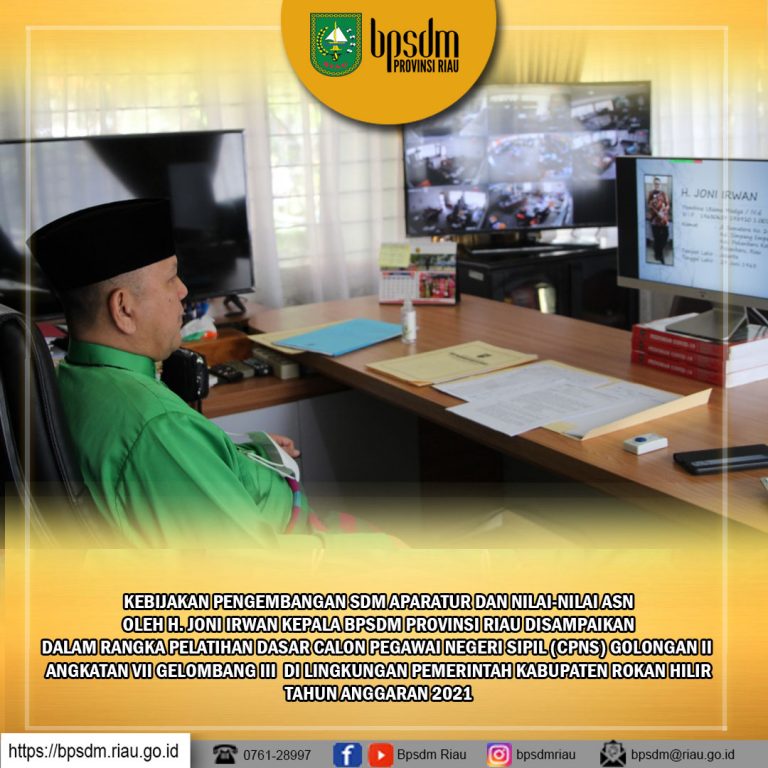 PEMBERIAN MATERI KEPADA PESERTA PELATIHAN DASAR CALON PEGAWAI NEGERI