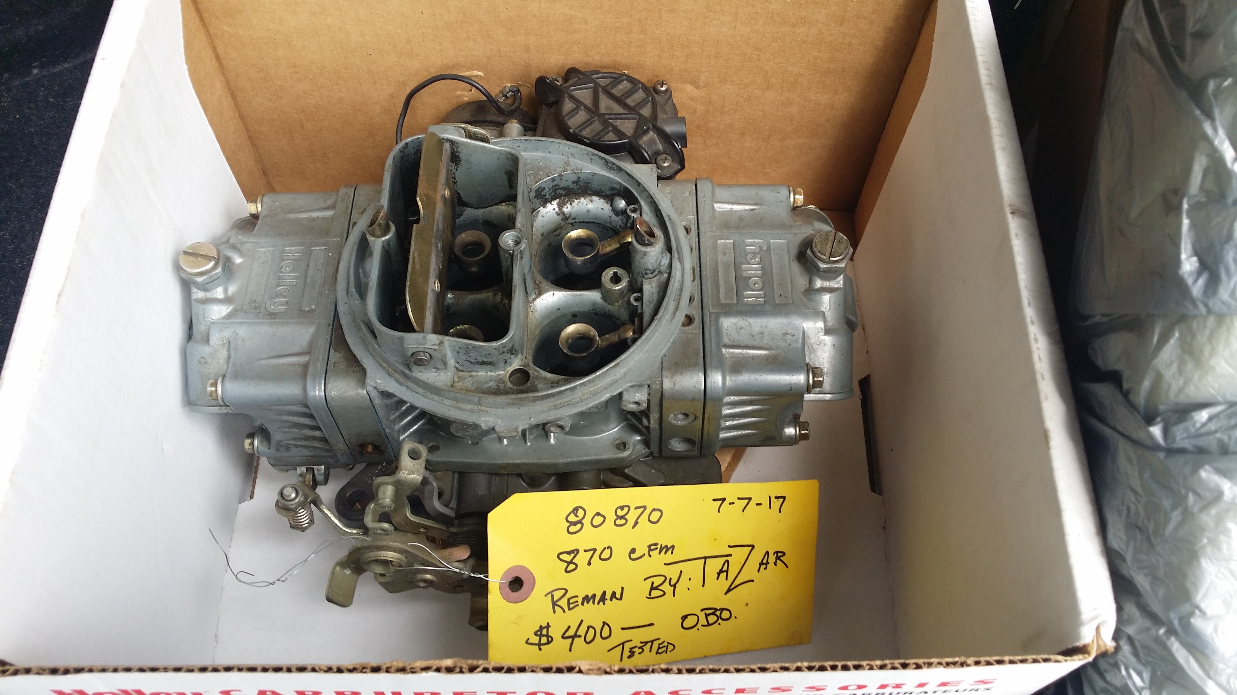 80870 Holley Carburetorrebuilt B&P SPEED SHOP 7342429525