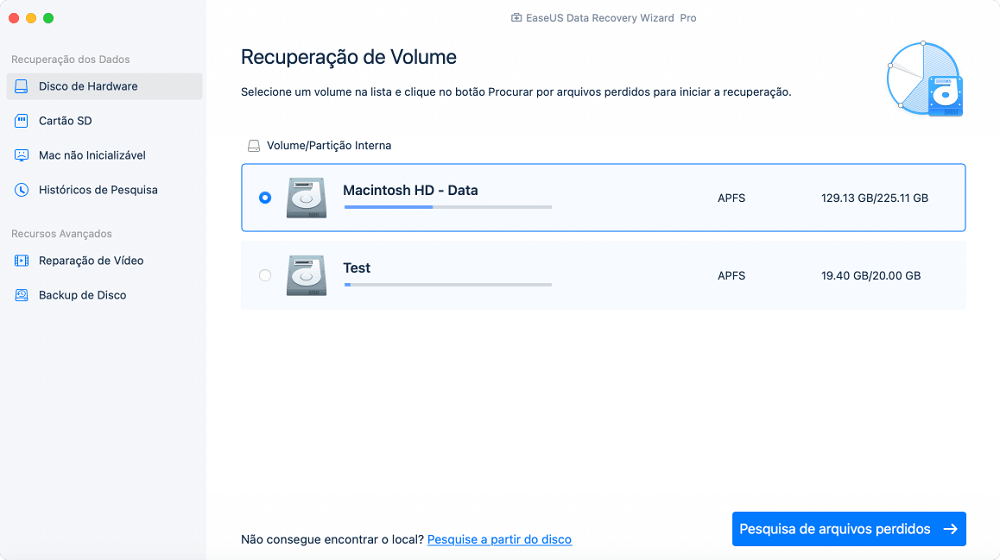 Baixe Gratuitamente EaseUS® Data Recovery Wizard for Mac Free para