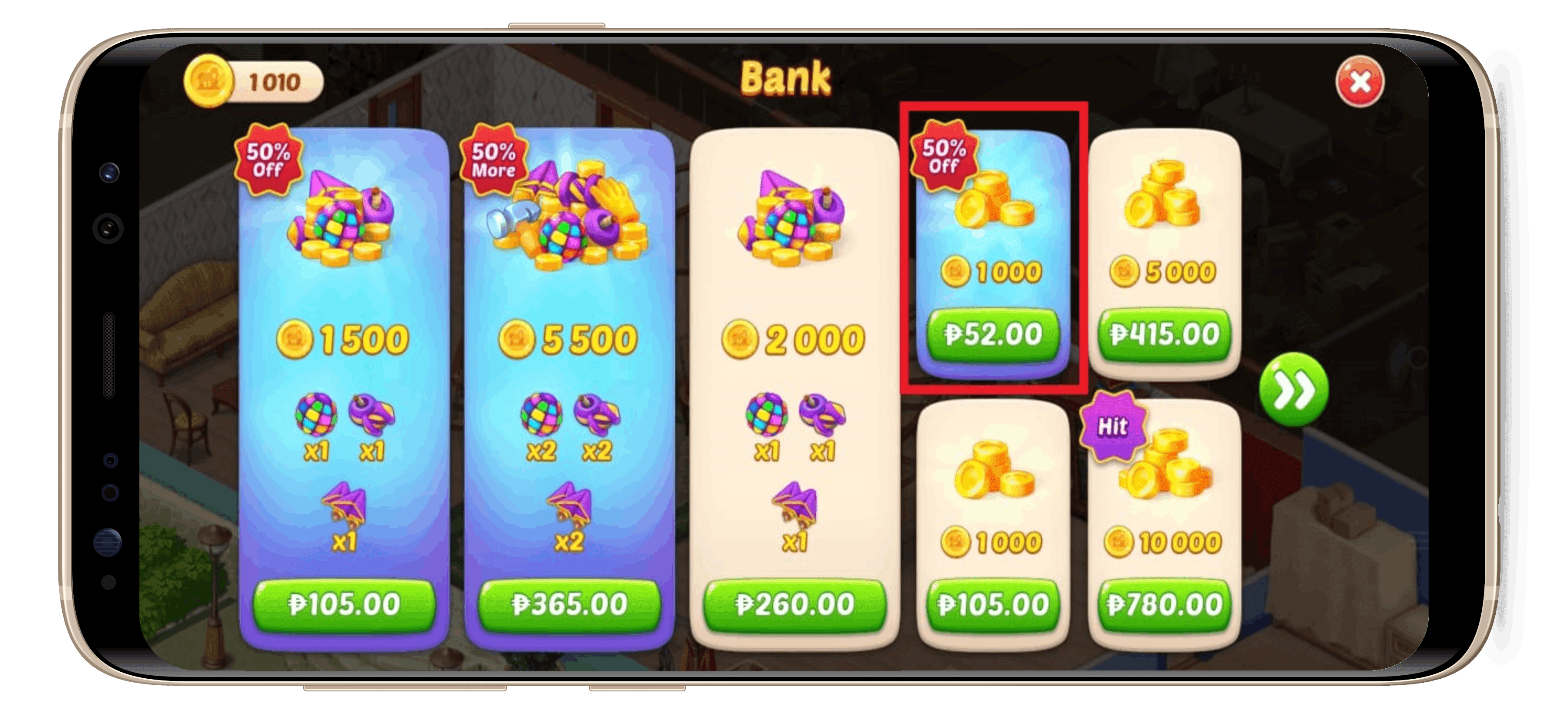 How can I purchase Coins for Homescapes using the Google Play Code
