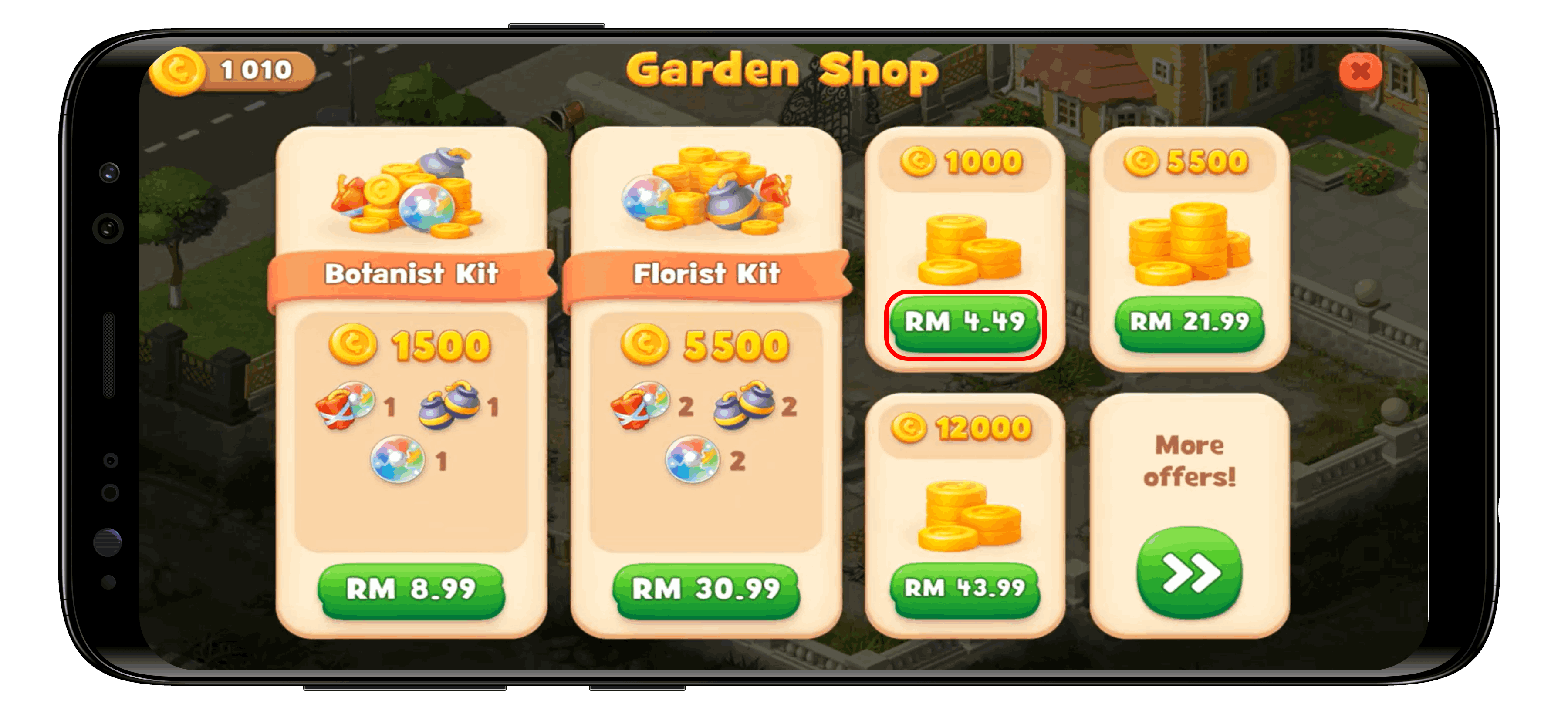 Como comprar Moedas Gardenscapes usando o Código Google Play adquirido