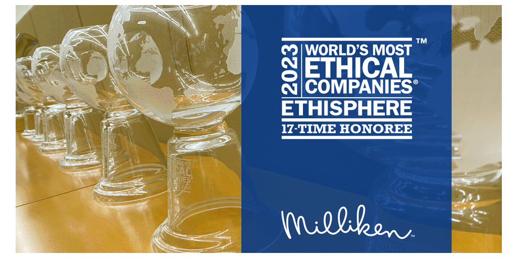 Milliken & Company conquista prêmio World’s Most Ethical Companies de