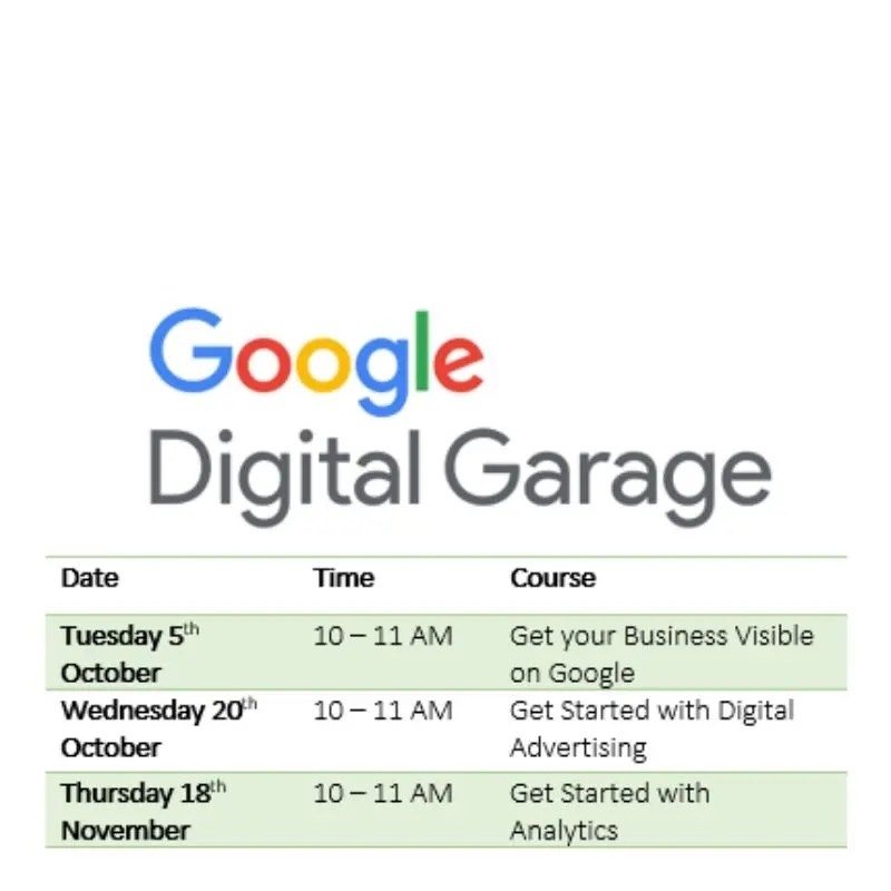 Google Digital Garage Courses available to businesses Bracknell BID