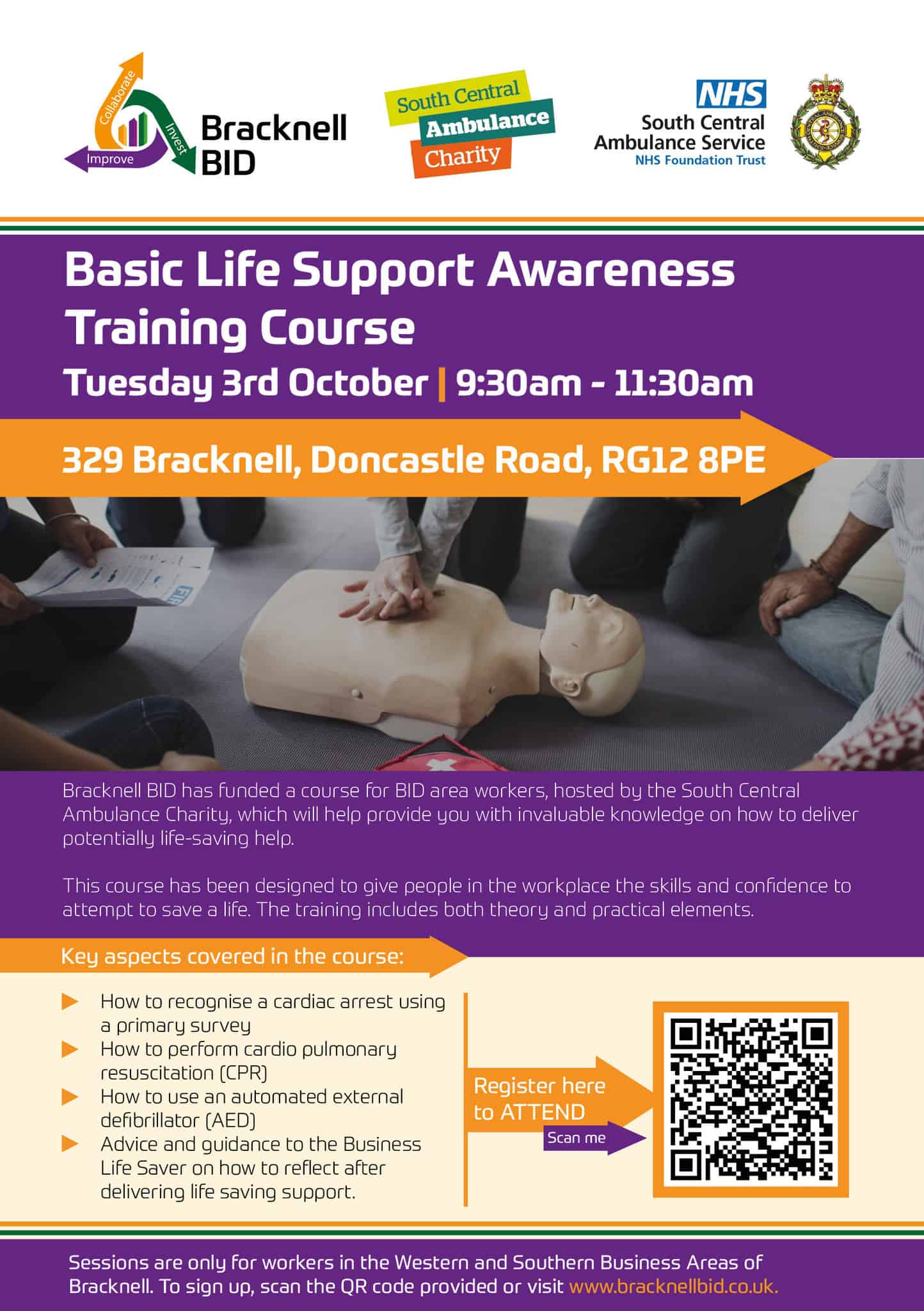 Basic Life Support Awareness Training Course Bracknell BID