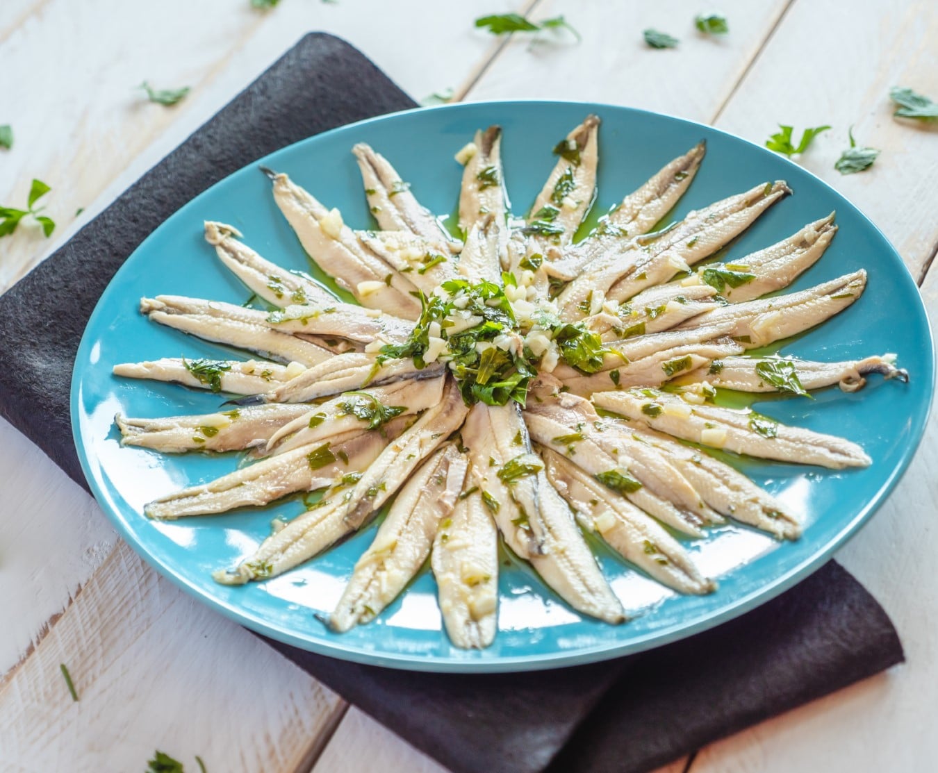 Buy Anchovies in Garlic 1kg Online at the Best Price, Free UK Delivery Bradley's Fish