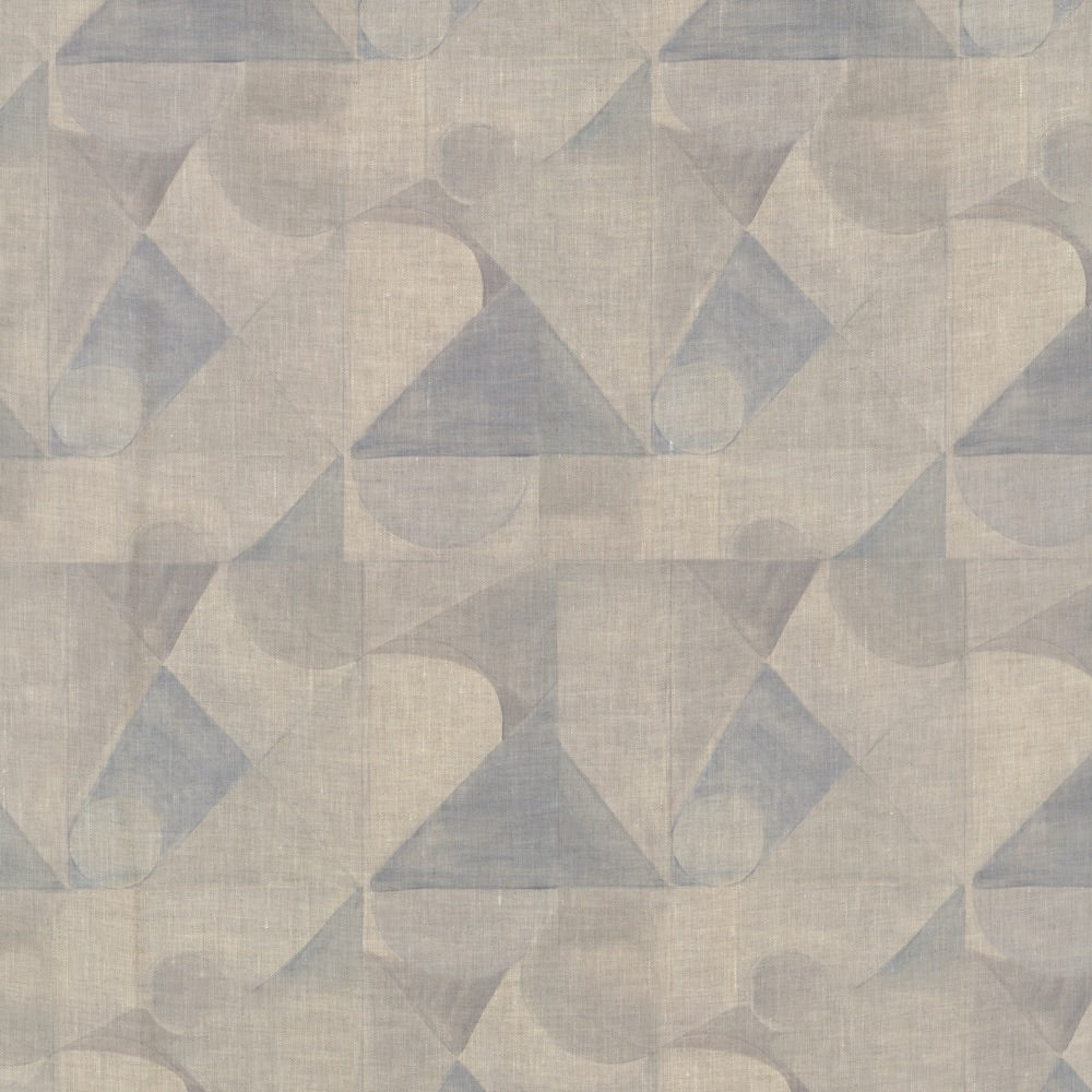 Abstract Isle Cashmere Blue Paperback Natural Linen Wallcovering Bradley USA