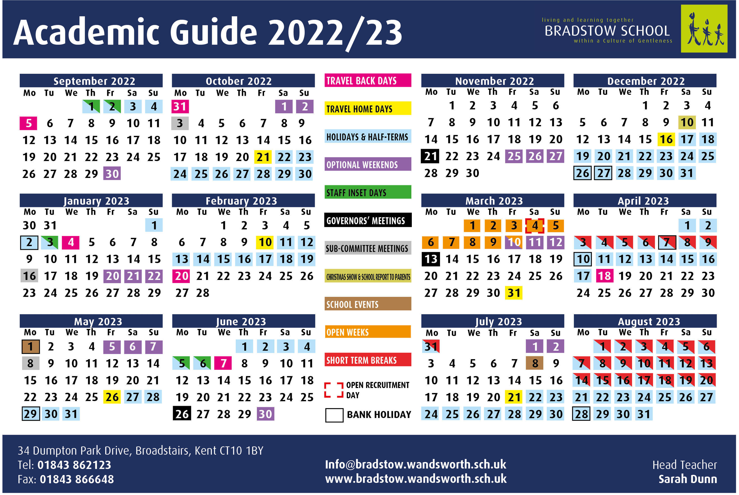 kent spring break 2023 School Calendar - Bradstow School