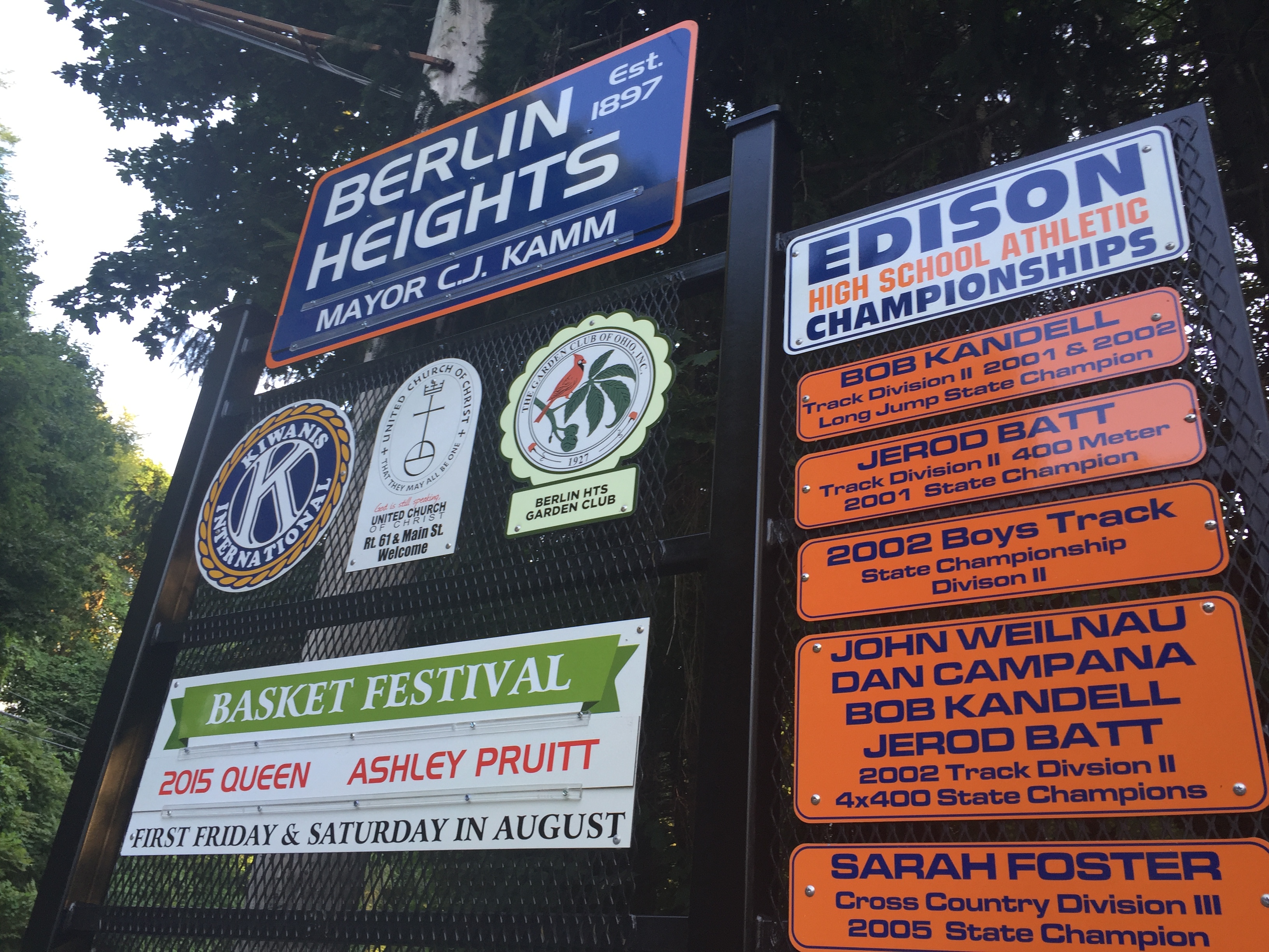 Berlin Heights Civic Signs Sandusky, Ohio Sign Company, Maintenance