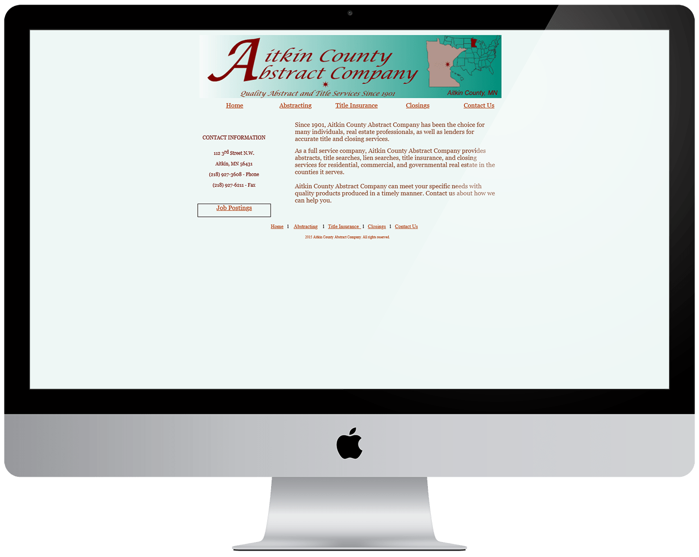 Aitkin County Abstract Company Brown Design