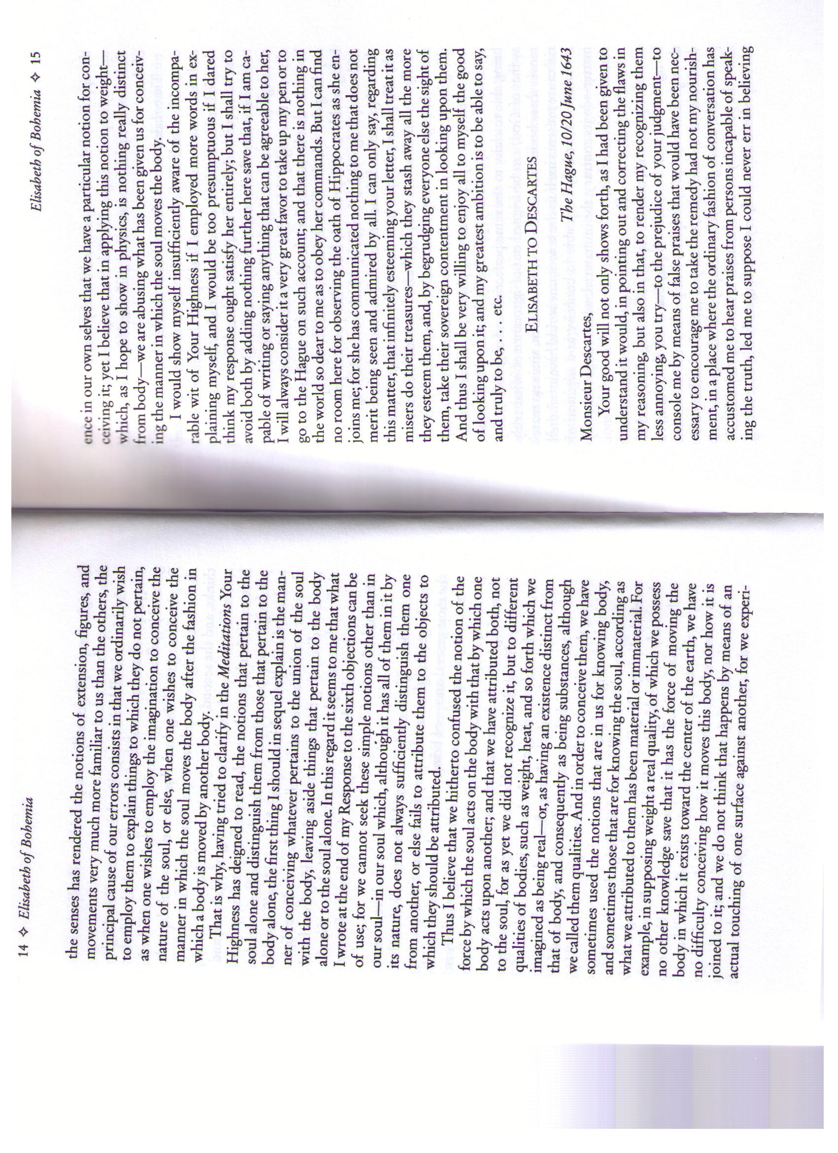 Princess Elisabeth of Bohemia & Rene Descartes Correspondences