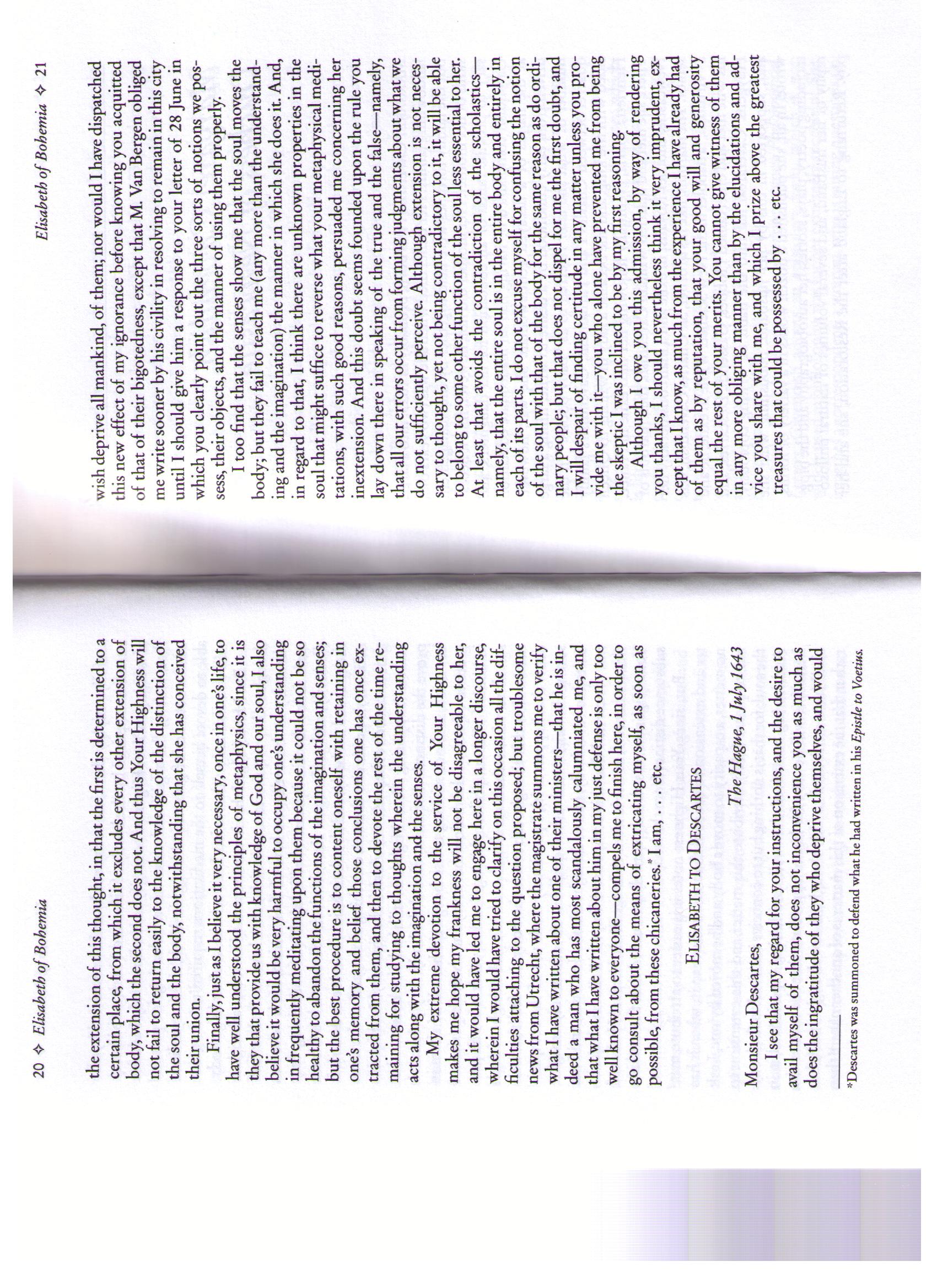 Princess Elisabeth of Bohemia & Rene Descartes Correspondences