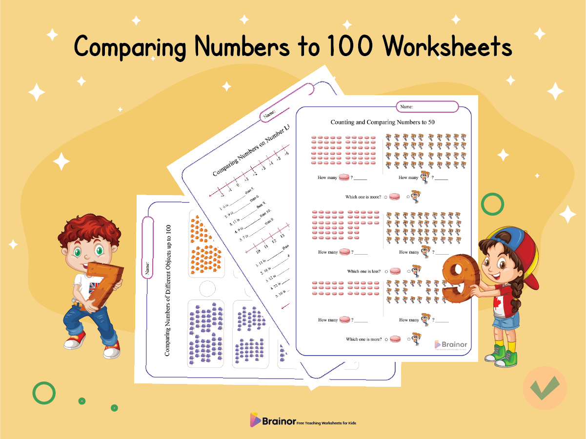 18 Free Comparing Numbers to 100 Worksheets