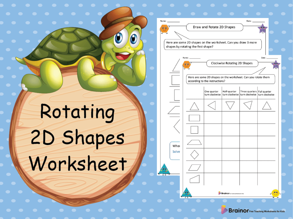 20+ Rotating 2D Shapes Worksheet | Free Printable - Brainor