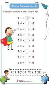 15+ Addition Combinations of 10 Worksheets | Free Printables