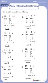 15+ Making 10 to Subtract Worksheets