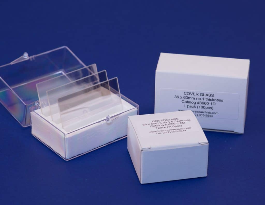 Cover glass, 35x50mm to 36x60mm