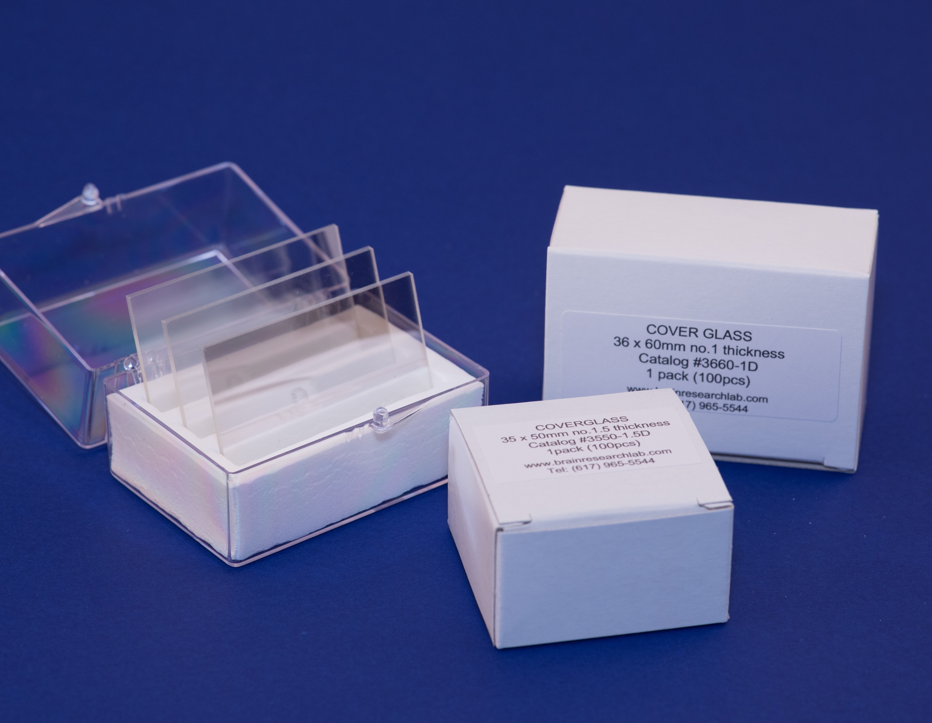 Cover glass, 35x50mm to 36x60mm