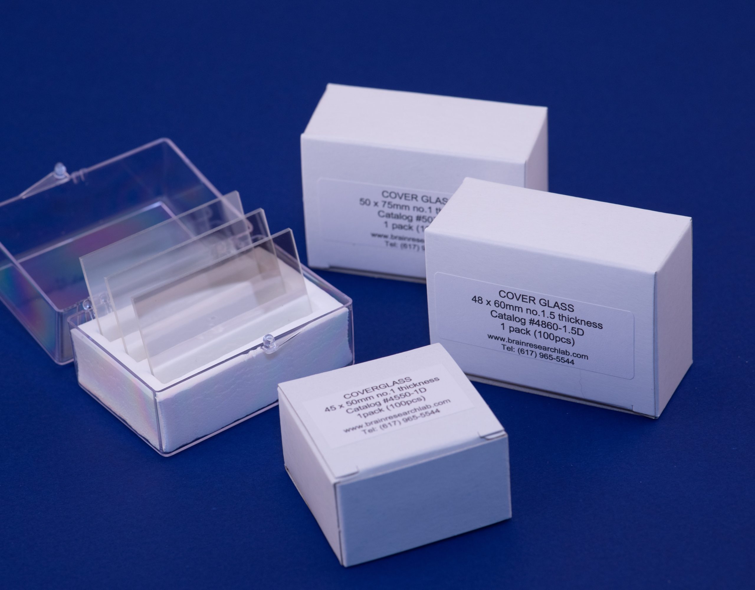 Cover glass, 45x50mm to 50x75mm