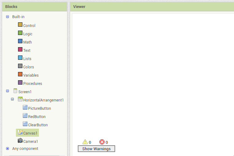 MIT App Inventor Doodle Pics → Step 18 Coding the Red
