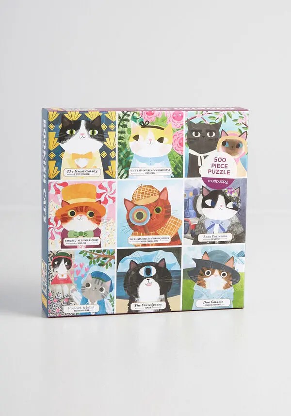 PUZZLE BOOKISH CATS 500PC Brainstorm, Inc.