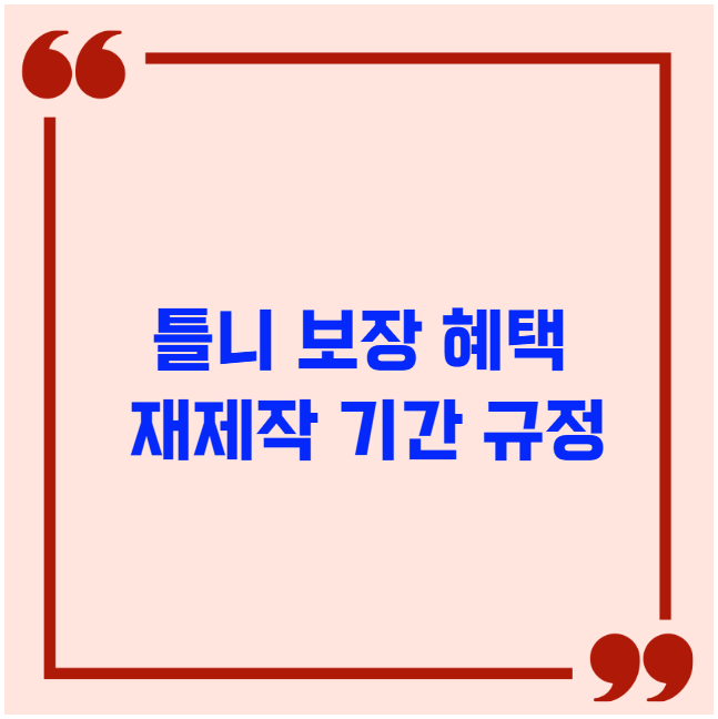 틀니 보장 혜택과 재제작 기간 규정