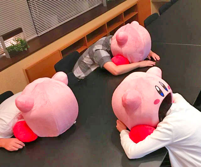 New Giant Kirby Pillow The Ideal Place for a Cozy Nap Brainy Designer